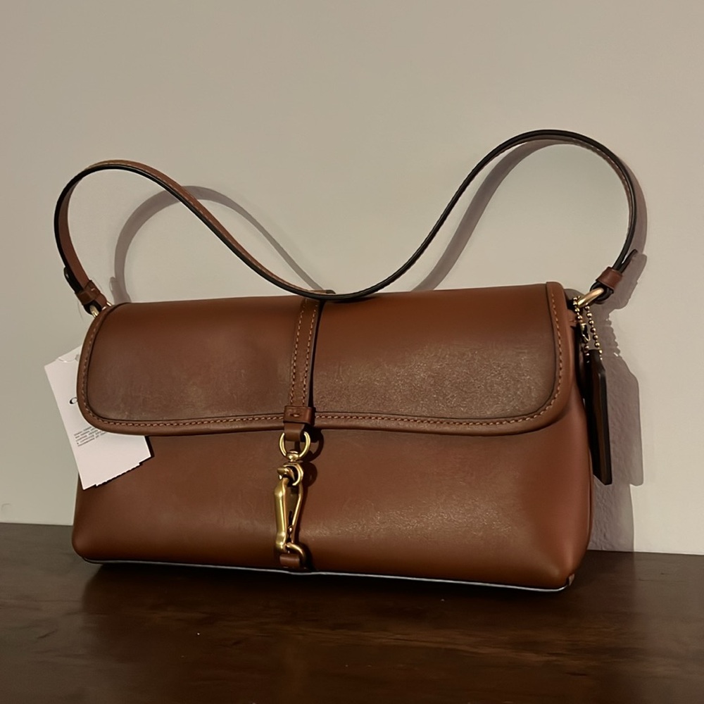 Coach Hamptons Bag Brass/1941 Saddle NWT Authentic